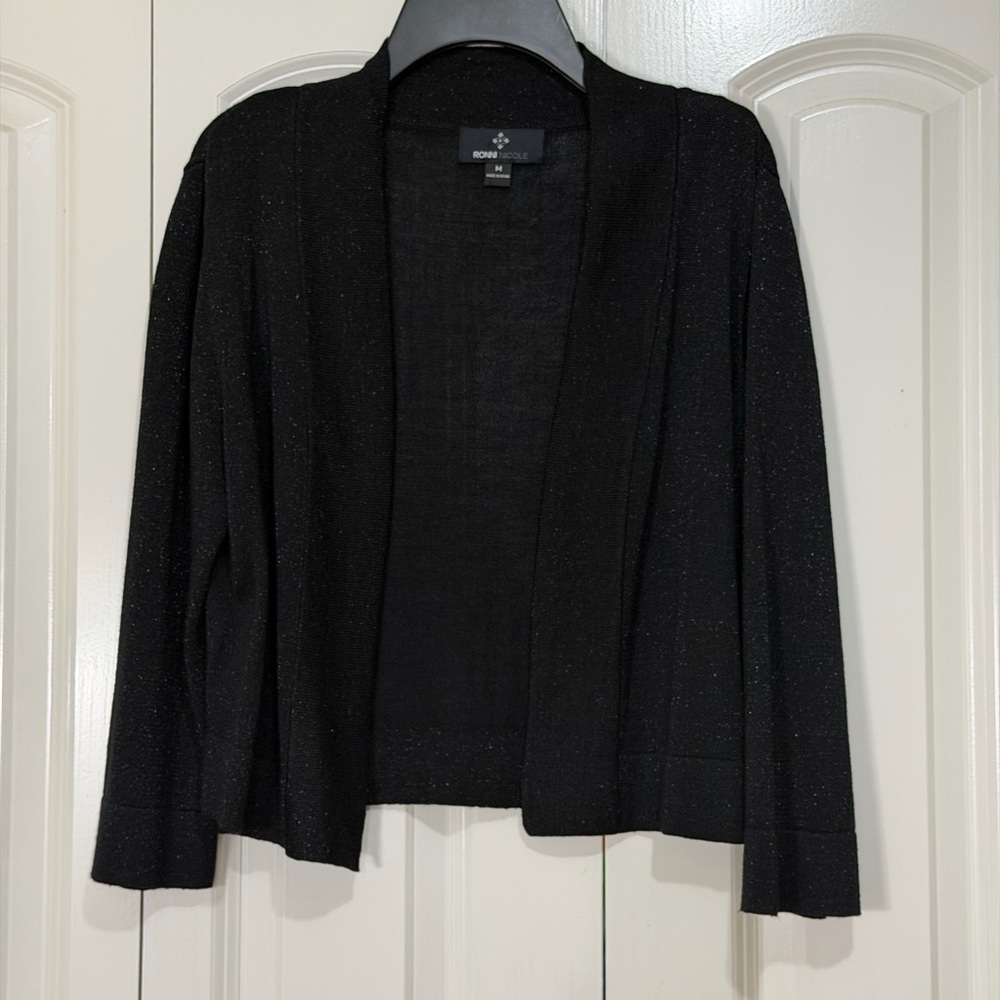 Ronni Nicole Black Sparkle Cardigan